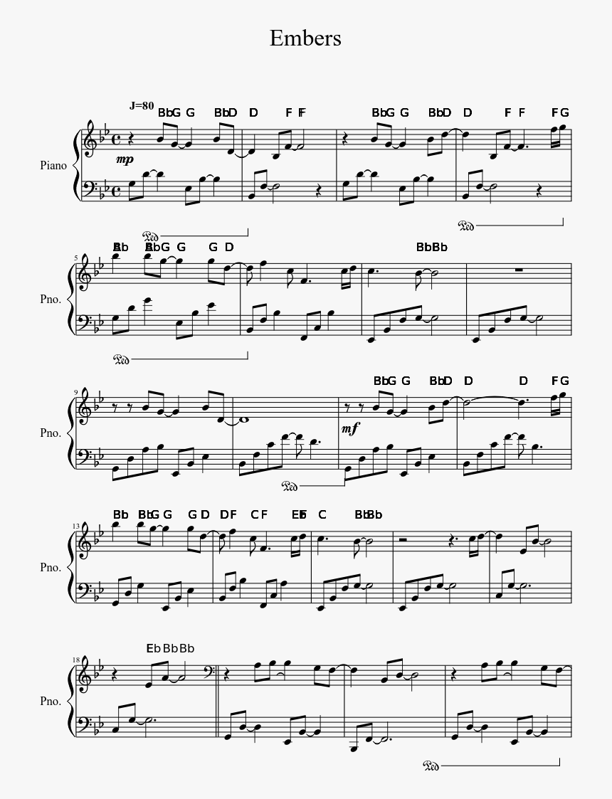 Misty Mountains Sheet Music Piano, HD Png Download, Free Download