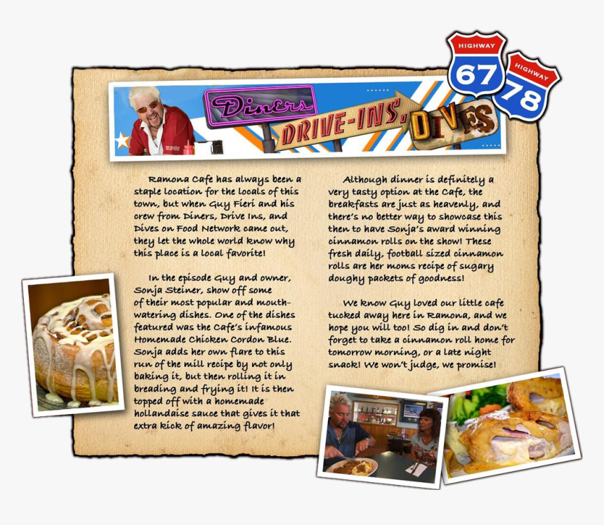 Tv Show - Diners Drive Ins And Dives, HD Png Download, Free Download