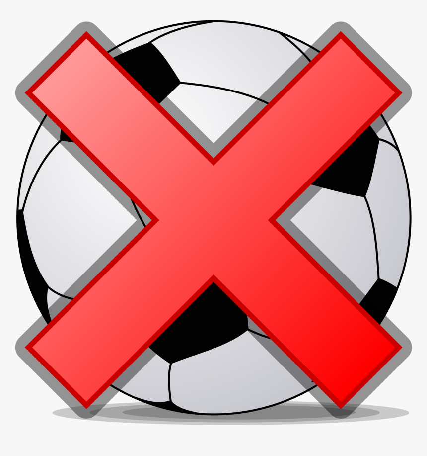 Cross Out Png - Soccer Ball Crossed Out, Transparent Png, Free Download