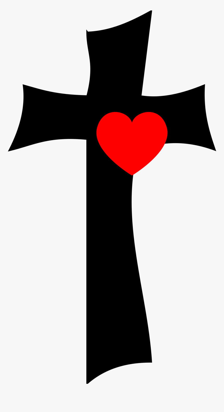 From The Cross With Love Clip Arts - Cross With Heart Clipart, HD Png Download, Free Download