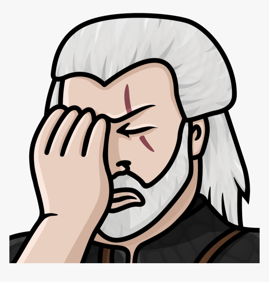 Transparent Facepalm Png - Geralt Emote Png, Png Download, Free Download