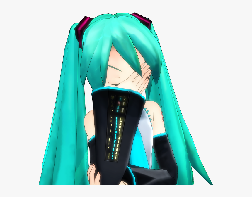 High Quality Miku Facepalm Blank Meme Template - Hatsune Miku Face Palm, HD Png Download, Free Download