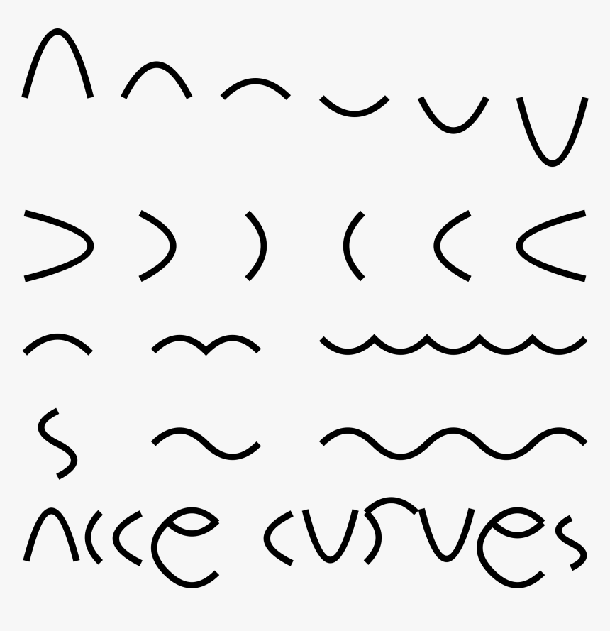 Curve Clipart Symmetry - Line Art, HD Png Download, Free Download