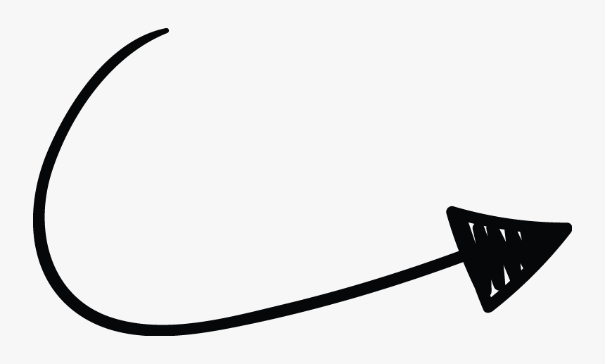 Right Arrow Curve Line Doodle, HD Png Download, Free Download