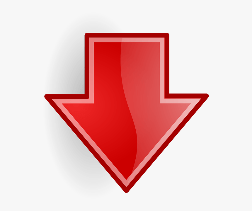 Arrows-147744 - Red Arrow Down Jpg, HD Png Download, Free Download