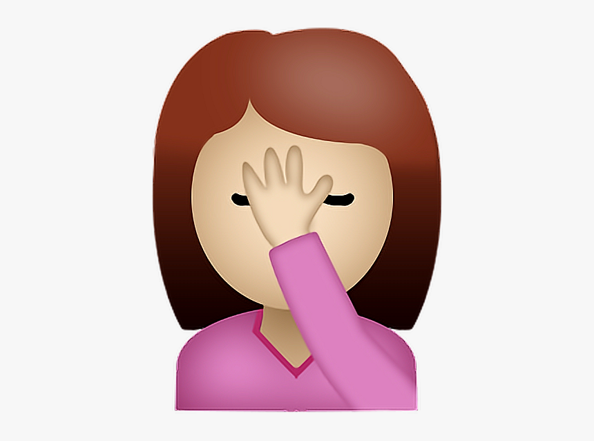 #emoji #facepalm #freetoedit - Palm Face Emoji, HD Png Download, Free Download