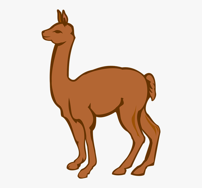 Llama, Creature, Farm, Animal, Brown, Vertebrate - Lama Clip Art, HD Png Do...