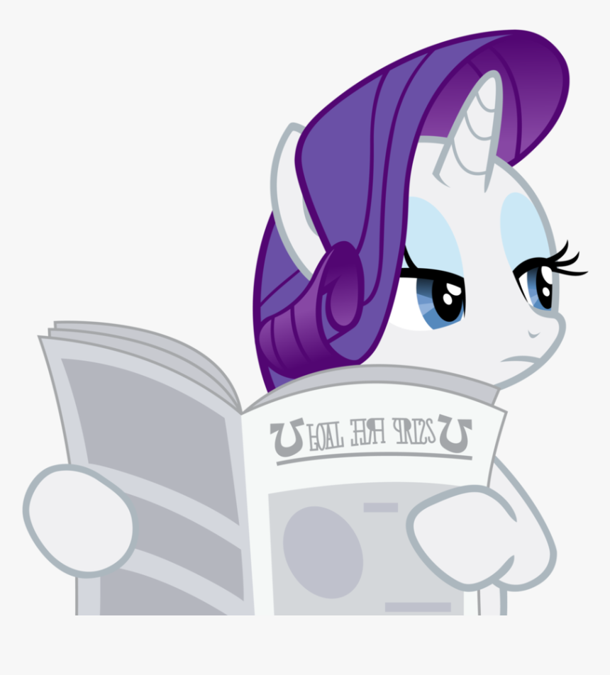 Rarity Newspaper - Rarity My Little Pony Gif, HD Png Download, Free Download