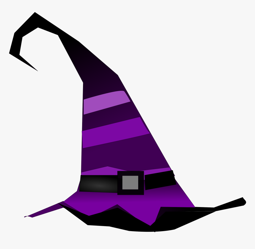 Witch, Wizard, Hat, Pointed, Sorcerer, Stripes, Lilac - Witch Hat Clipart, HD Png Download, Free Download