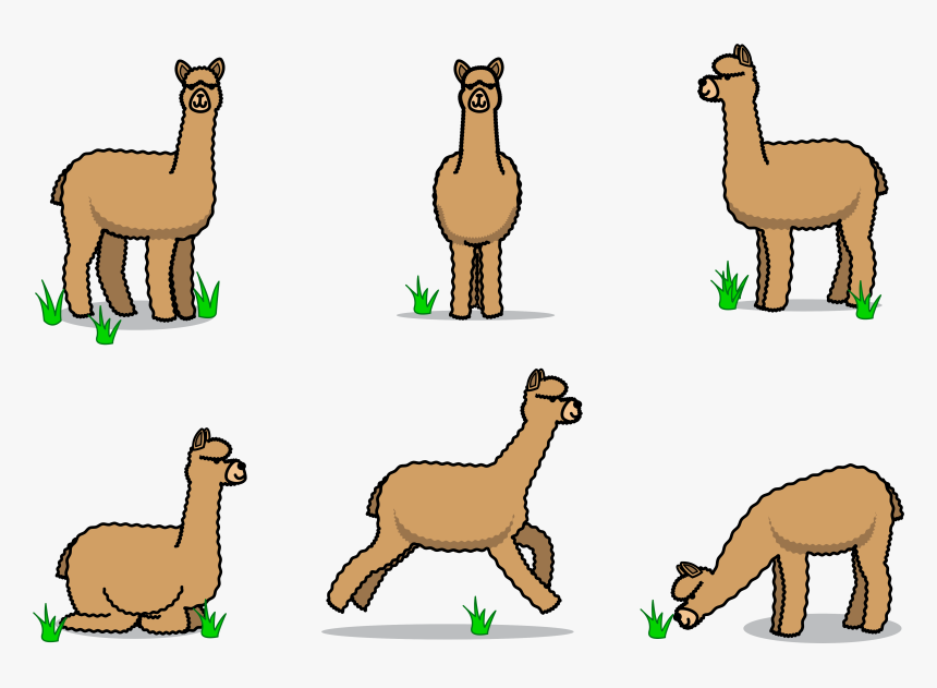 Llama Clipart Animal American - Cartoon Alpaca Transparent Background, HD Png Download, Free Download