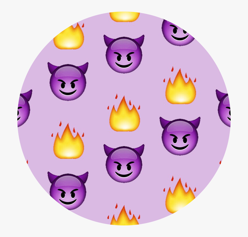 🤷‍♀️🤷‍♂️

#flame #devil #emoji #purple #pattern #circle - Devil Emoji, HD Png Download, Free Download