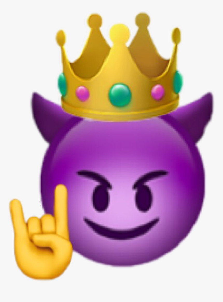 Transparent Crown Emoji Png - Transparent Background Devil Emoji Png, Png Download, Free Download