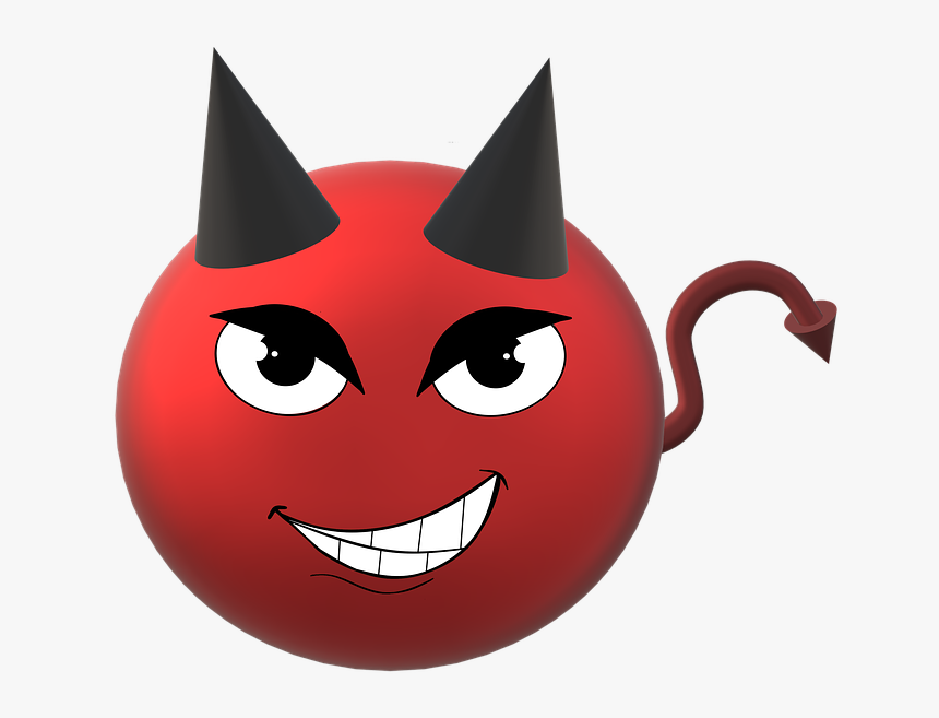 Devil, Smiley, Diabolical, Common, Evil, Red - Devil Smiley, HD Png Download, Free Download