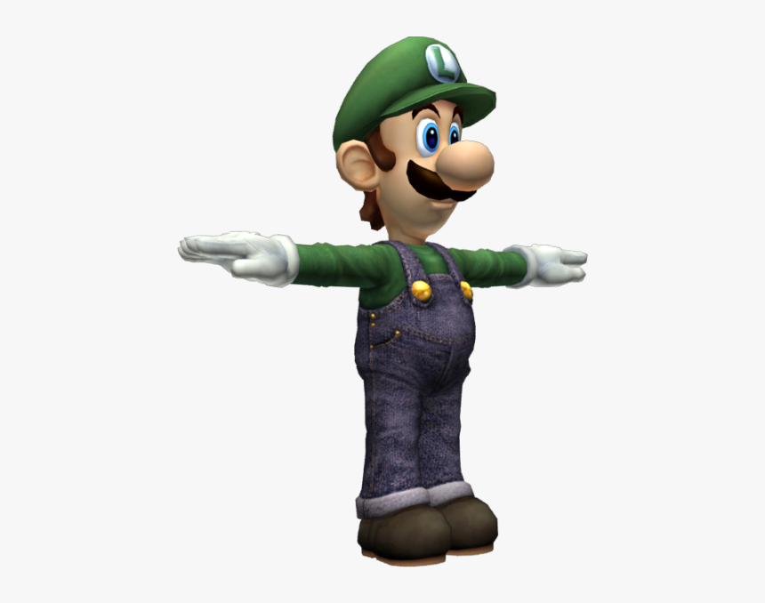 Luigi Head Png - Transparent Luigi T Pose, Png Download, Free Download