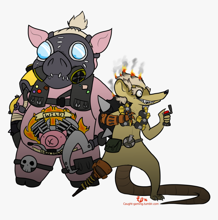 Overwatch Junkrat Roadhog Junkrat And Roadhog Blizzard - Overwatch Junkrat And Roadhog Fanart, HD Png Download, Free Download