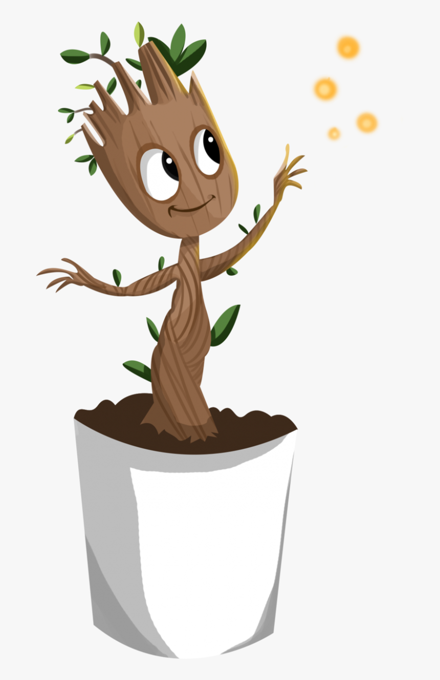 Download Baby Groot Png Clipart For Designing Purpose - Baby Groot Cartoon Art, Transparent Png, Free Download