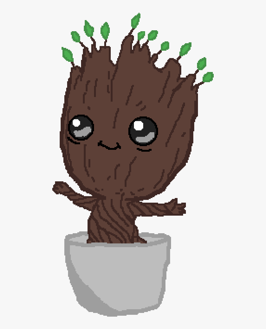 Baby Groot - Cartoon - Baby Groot Cartoon, HD Png Download, Free Download