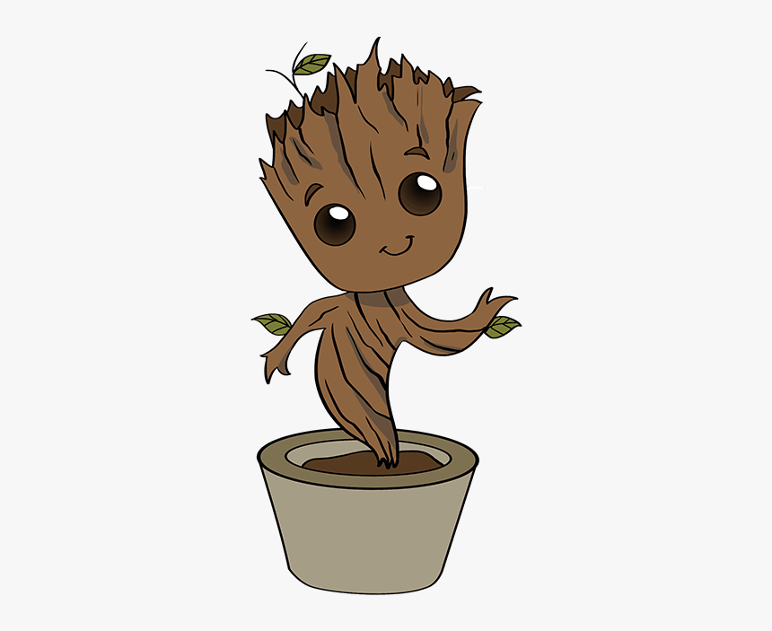 How To Draw Baby Groot - Baby Groot Drawing Easy, HD Png Download, Free Download