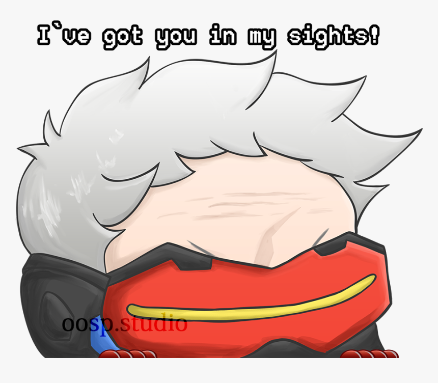 Soldier 76 Overwatch Peeking - Cartoon, HD Png Download, Free Download