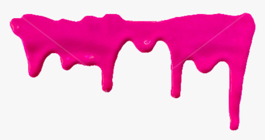 #border #edging #frame #pink #paint #dripping #drip - Hot Pink Paint Dripping, HD Png Download, Free Download