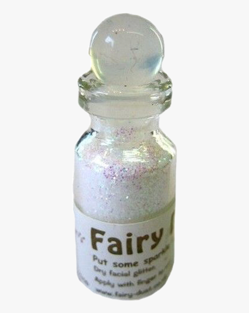 #glitter #fairy #dust #fairydust #white #niche #moodboard - Glass Bottle, HD Png Download, Free Download
