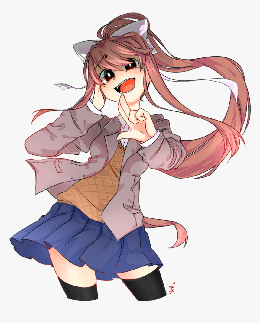 Doki Doki Literature Club Fanart, HD Png Download - kindpng