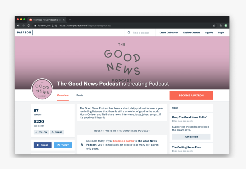 The Good News Podcast On Patreon - Choroy Nido, HD Png Download, Free Download