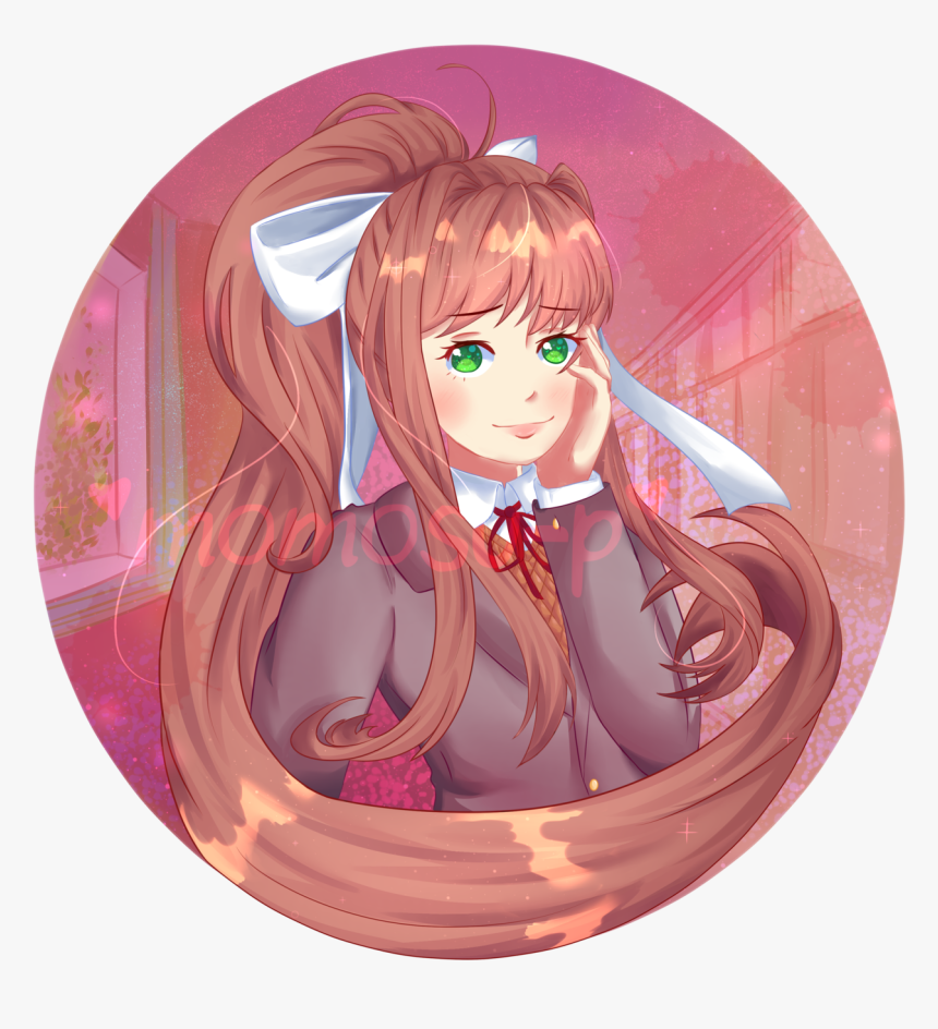 Monika Just Monika Doki Doki Monika Ddlc Monika Ddlc - Cartoon, HD Png Download, Free Download