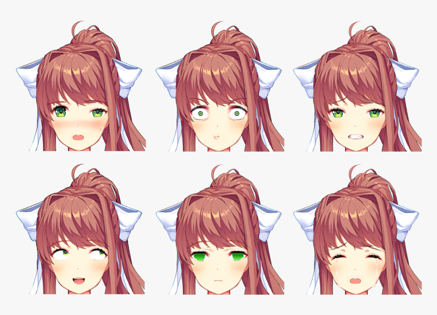 Ddlc Monika Crying Sprite, HD Png Download, Free Download