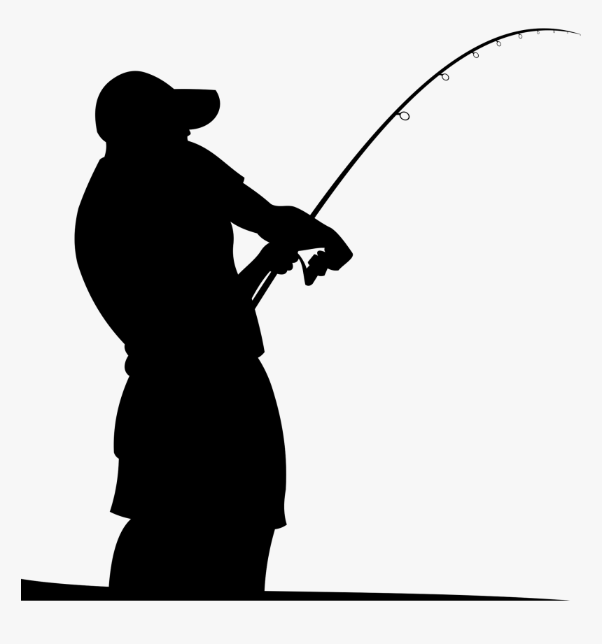 Fishing Rods Fisherman Silhouette - Fishing Rod Vector Png