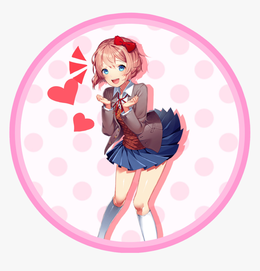 Doki Doki Literature Club Circular Icons - Doki Doki Literature Club Sayori, HD Png Download, Free Download