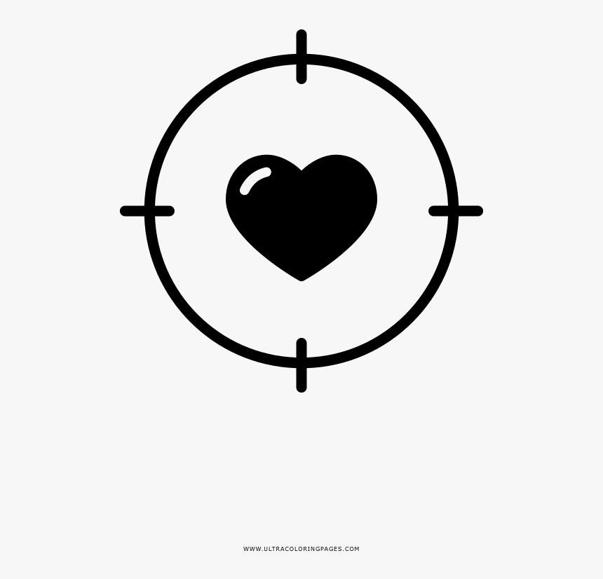 Love Crosshairs Coloring Page - Target Customer Icon, HD Png Download, Free Download