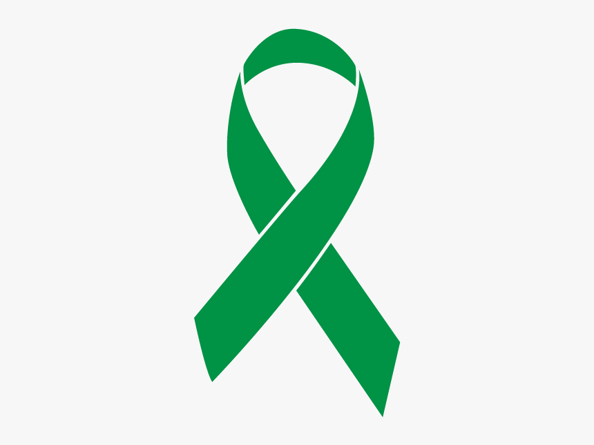 Kelly Green Colored Bile Duct Cancer Ribbon - Gold Cancer Ribbon Png, Transparent Png, Free Download