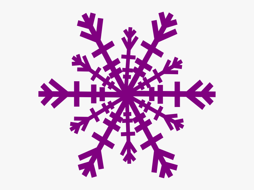 Clipart Snow Flake - Purple Snowflake Clipart, HD Png Download, Free Download