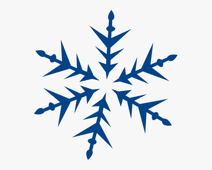 Snowflake Large Blue Spike Weather Snow - Blue Snowflake Clipart Png, Transparent Png, Free Download