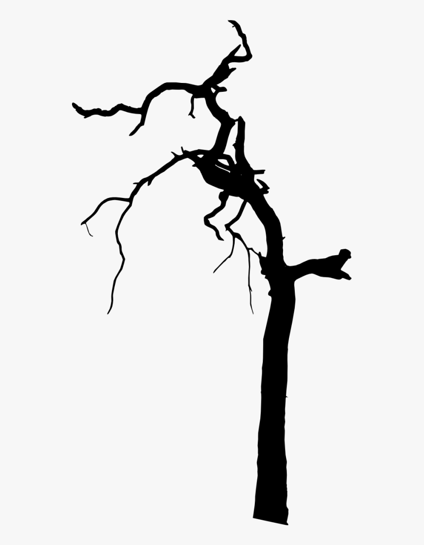 Spooky Tree Silhouette Png, Transparent Png, Free Download