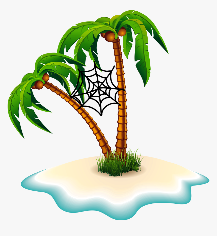 Palm Trees Clip Art Portable Network Graphics Transparency - Transparent Background Palm Tree Clipart, HD Png Download, Free Download