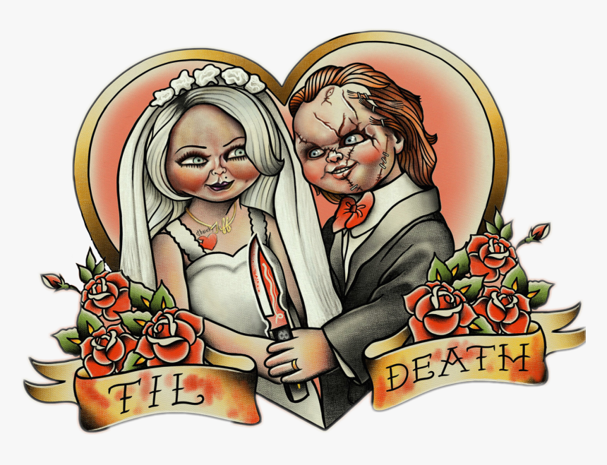 Transparent Breakfast At Tiffany"s Clipart - Chucky And Tiffany Drawing, HD Png Download, Free Download