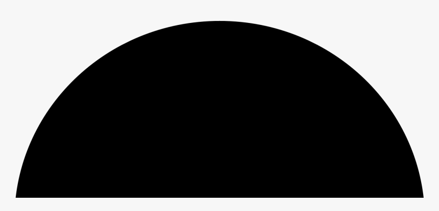 Black Half Circle No Background, HD Png Download, Free Download