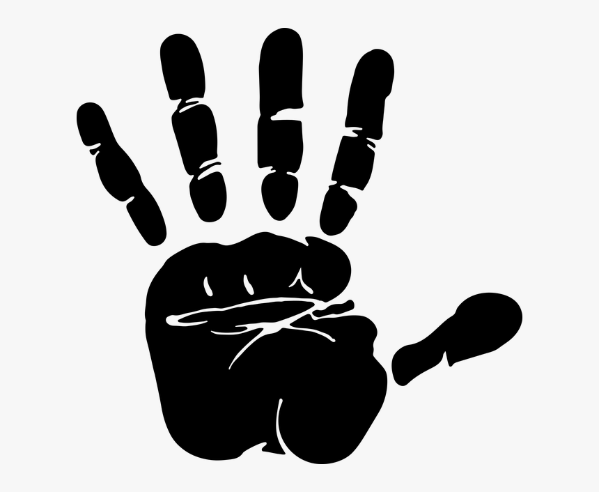 Hand Print, Hands, Fingers, Human, Silhouette, Svg - Handprint Silhouette Png, Transparent Png, Free Download