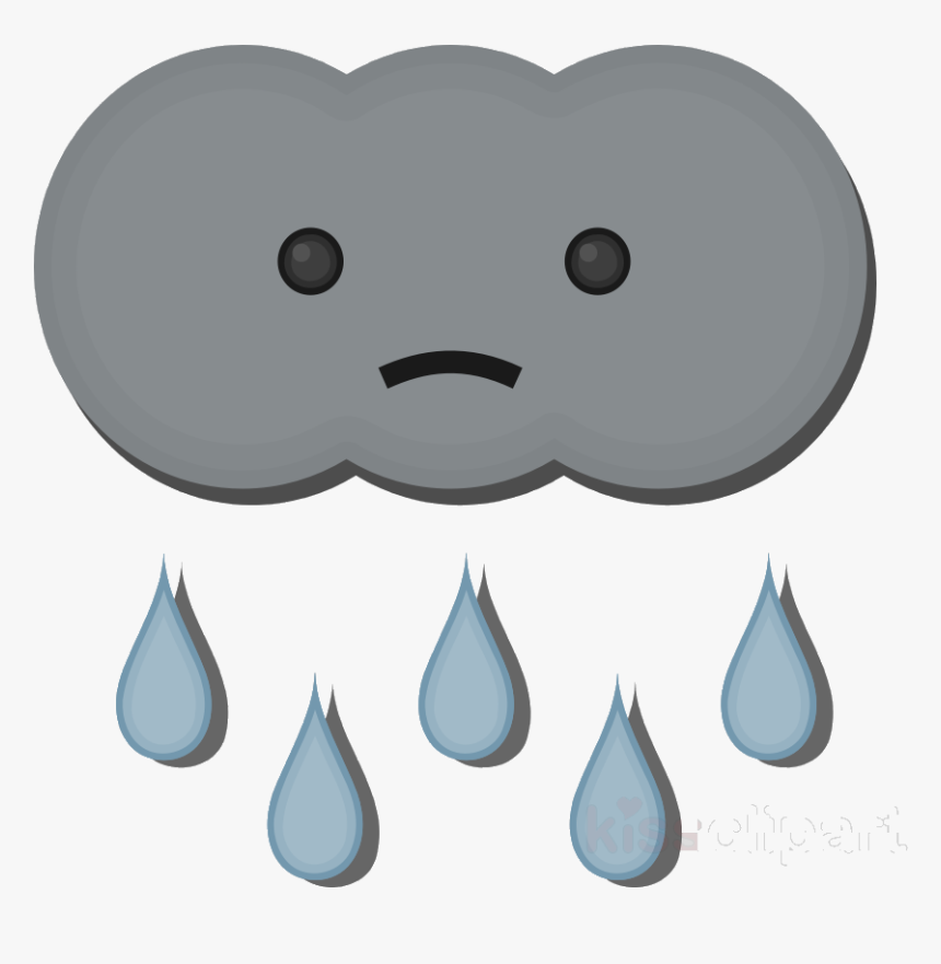 Sad Rain Cloud Png , Transparent Cartoons - Sad Cloud Clipart, Png Download, Free Download