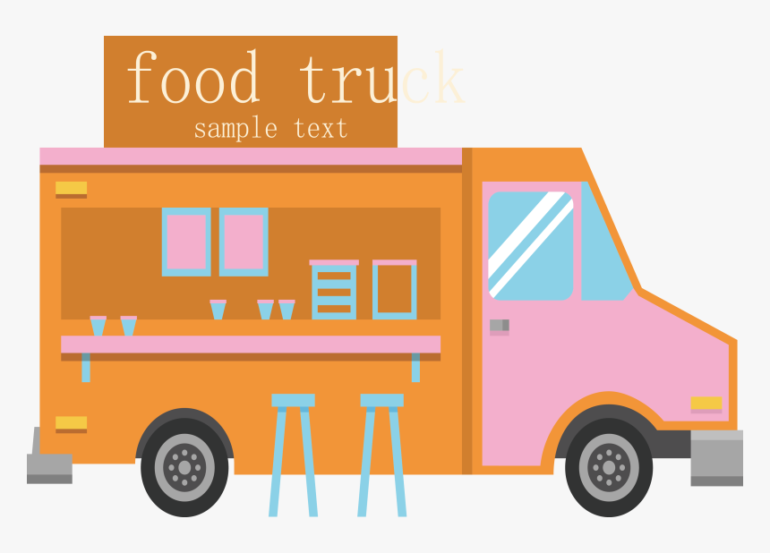 Transparent Food Truck Clipart - Food Truck Png Cartoon, Png Download, Free Download