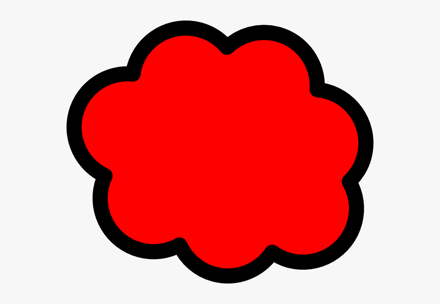 Red Cloud Clip Art - Smoke Cloud Clipart, HD Png Download, Free Download