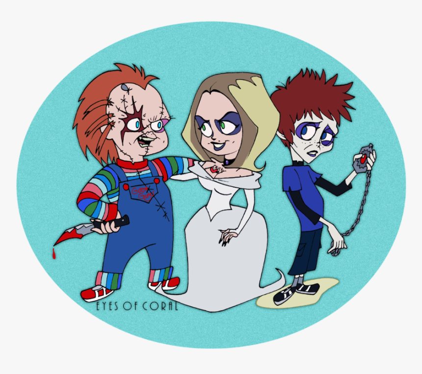 “ Beetlejuice Toon Style Chucky Fam
basically I Drew - Chucky And Tiffany Cartoon, HD Png Download, Free Download