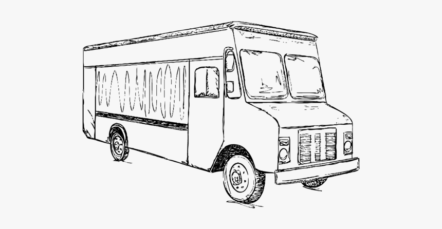 Food Truck-01 - Food Truck Design Drawing, HD Png Download, Free Download