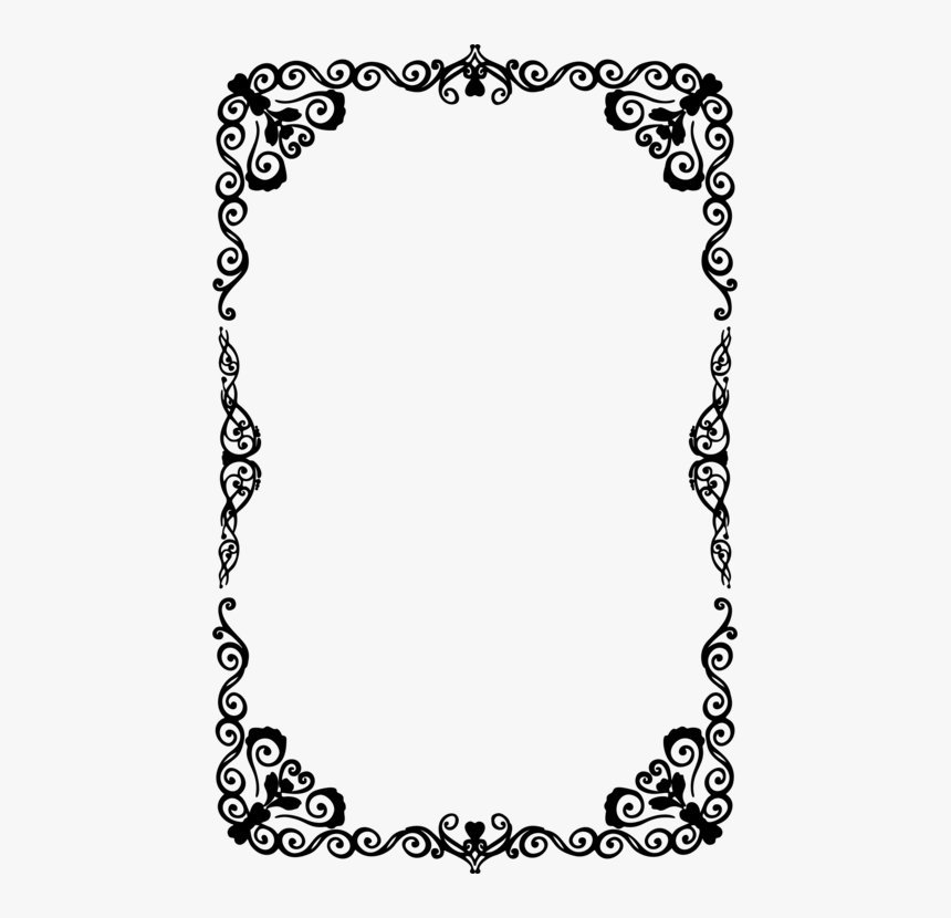 Picture Frame,line Art,area - Halloween Border Clipart, HD Png Download, Free Download