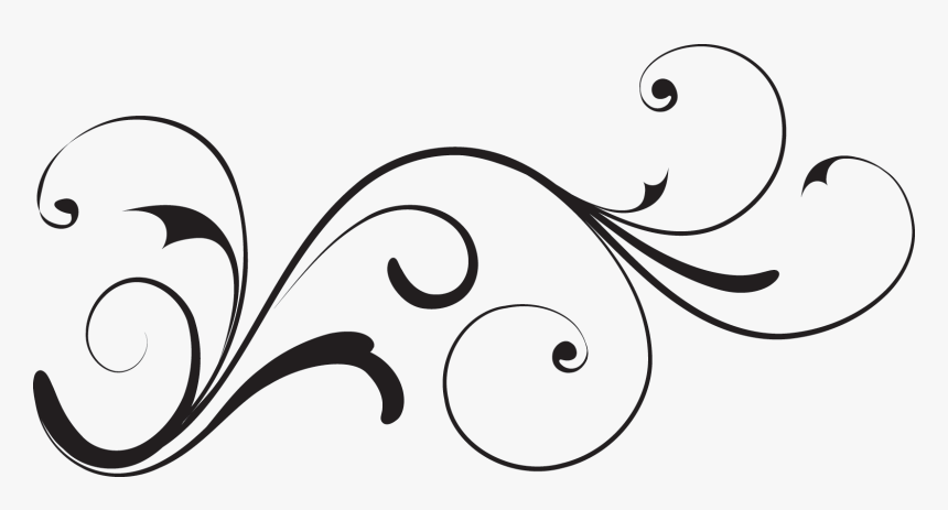 Fancy Lines Corner Clip Art Transparent Png - Swirl Clipart, Png Download, Free Download