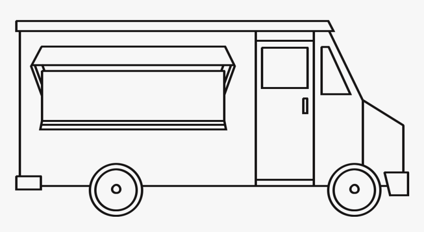 Food Truck Icon - Drawing Of A Food Truck, HD Png Download, Free Download