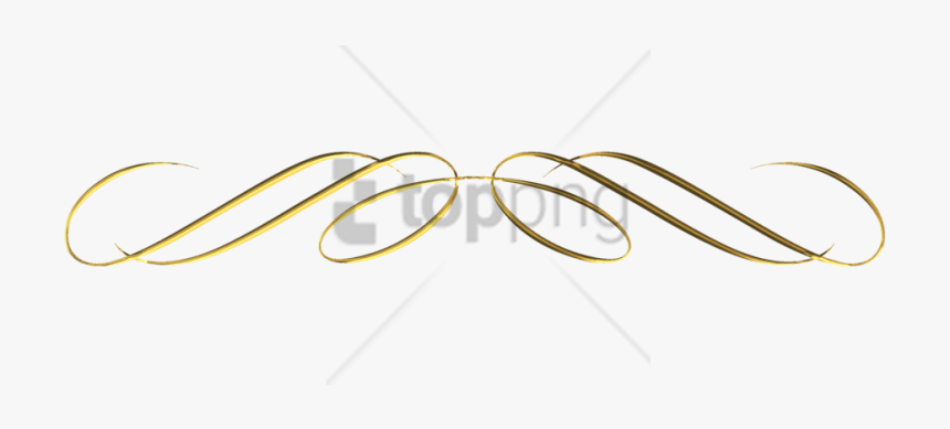 Gold Line Clipart Png - Calligraphy, Transparent Png, Free Download