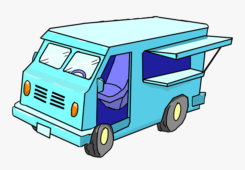 Food Truck, Ice Cream Truck, Car, Van, Truck - Gambar Mobil Es Krim, HD Png Download, Free Download